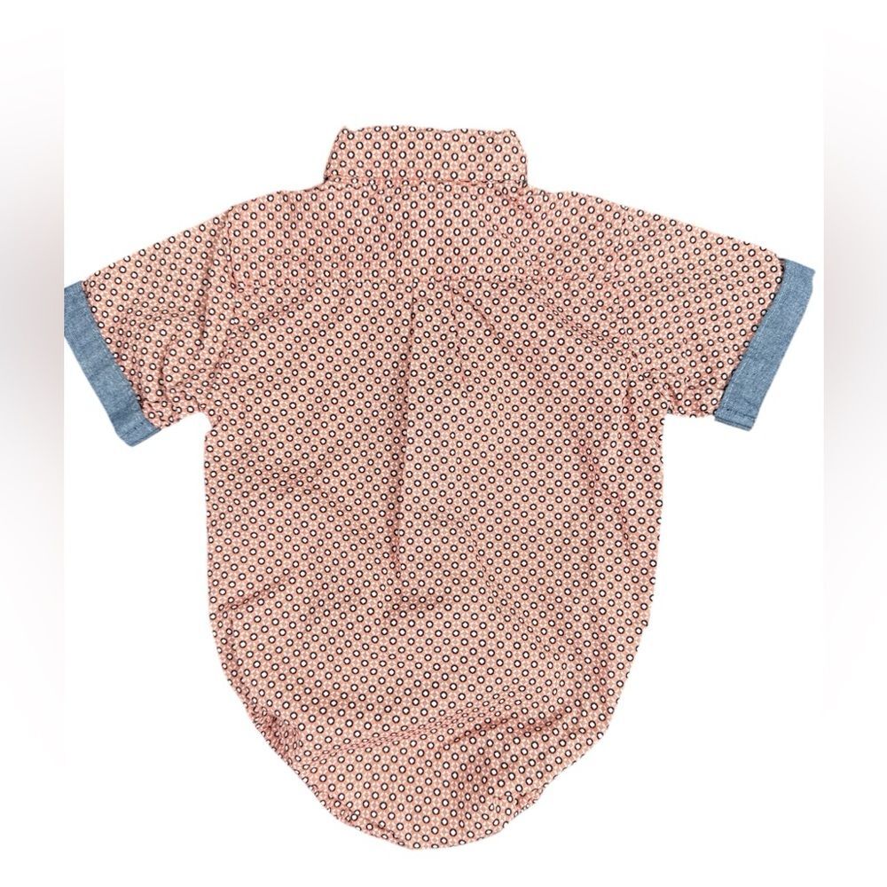 Ben Sherman Baby Boy Romper Bow Tie Geometric Print Red Blue 6-9 Months Dressy - Picture 4 of 10